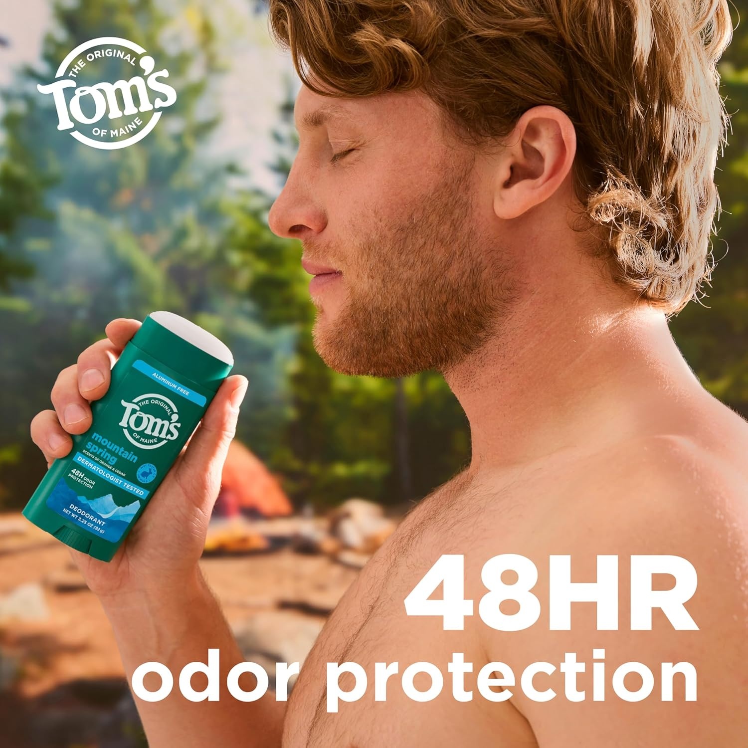 imageToms of Maine Mountain Spring Natural Deodorant for Men and Women Aluminum Free No Artificial Fragrances Dyes or Preservatives Baking Soda Free 48Hour Odor Protection 325 ozMountain Spring