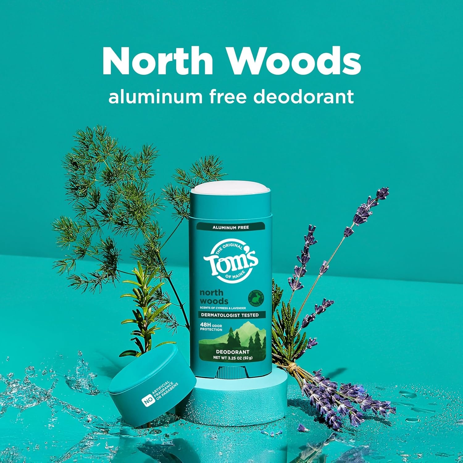 imageToms of Maine Mountain Spring Natural Deodorant for Men and Women Aluminum Free No Artificial Fragrances Dyes or Preservatives Baking Soda Free 48Hour Odor Protection 325 ozNorth Woods