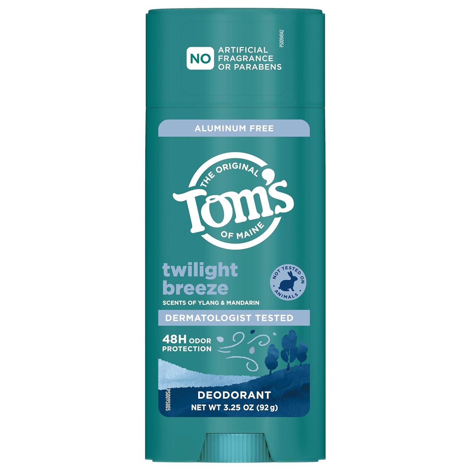 imageToms of Maine Mountain Spring Natural Deodorant for Men and Women Aluminum Free No Artificial Fragrances Dyes or Preservatives Baking Soda Free 48Hour Odor Protection 325 ozTwilight Breeze