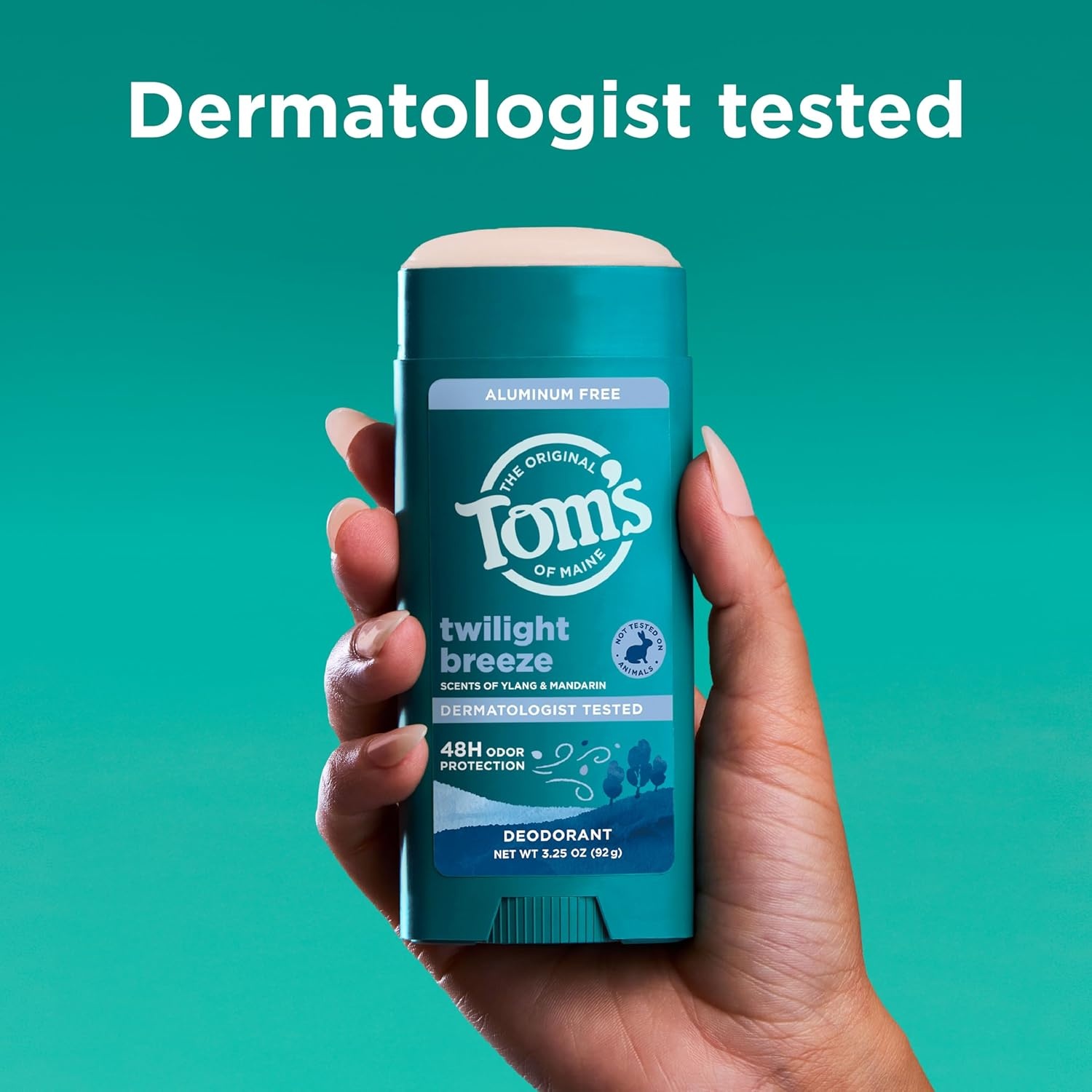 imageToms of Maine Mountain Spring Natural Deodorant for Men and Women Aluminum Free No Artificial Fragrances Dyes or Preservatives Baking Soda Free 48Hour Odor Protection 325 ozTwilight Breeze