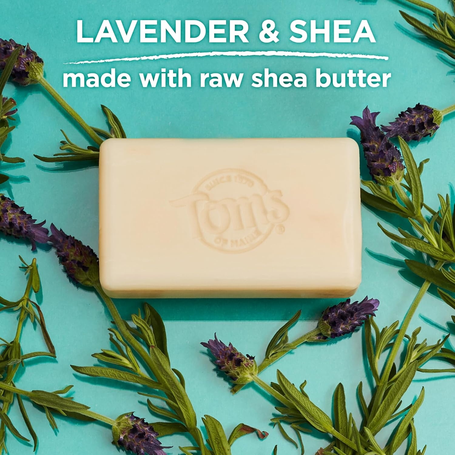 imageToms of Maine Natural Bar Soap Variety Pack Lavender amp Shea Creamy Coconut Orange Blossom Lemon Bergamot Dermatologically Tested Paraben Free Vegan 4 CountLavender