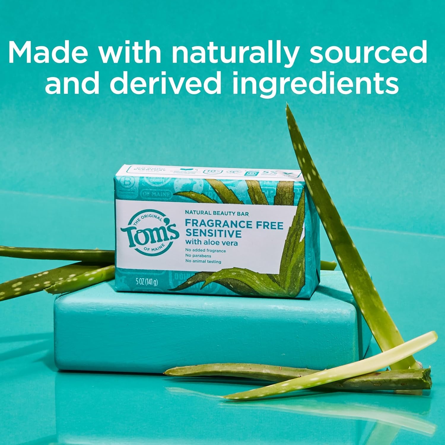 imageToms of Maine Natural Bar Soap Variety Pack Lavender amp Shea Creamy Coconut Orange Blossom Lemon Bergamot Dermatologically Tested Paraben Free Vegan 4 CountFragrance Free