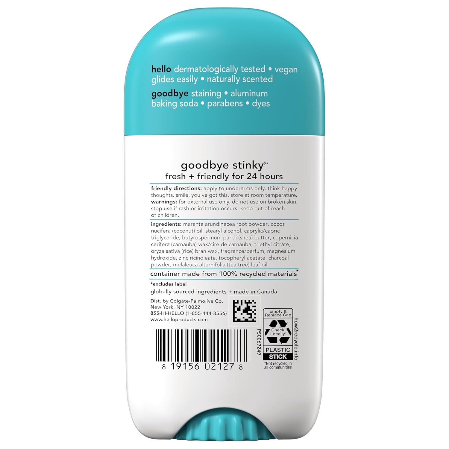 imagehello Unicorn Aluminum Free Deodorant for Women Girls Safe for Kids Dermatologically tested Natural Fragrance 2 PackCharcoal