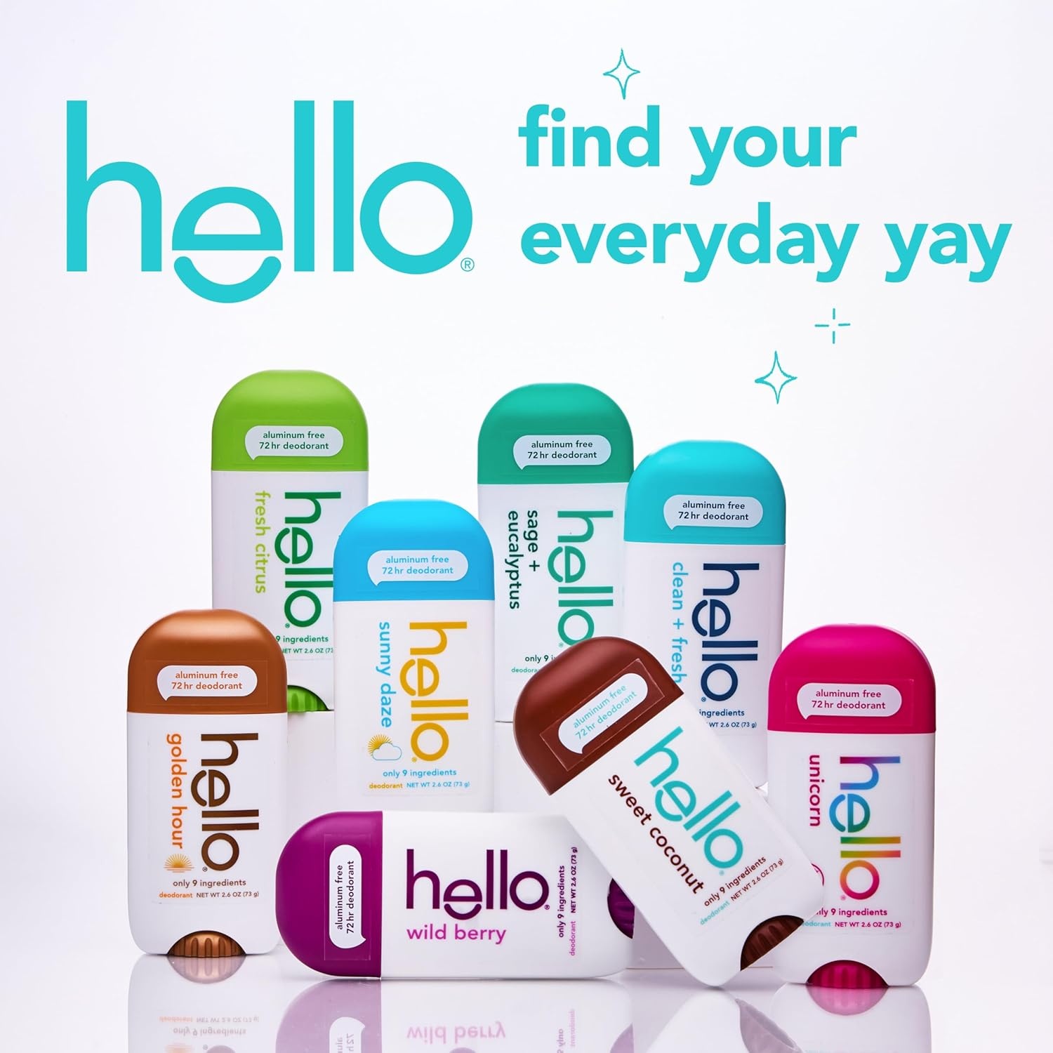 imagehello Unicorn Aluminum Free Deodorant for Women Girls Safe for Kids Dermatologically tested Natural Fragrance 2 PackGolden Hour
