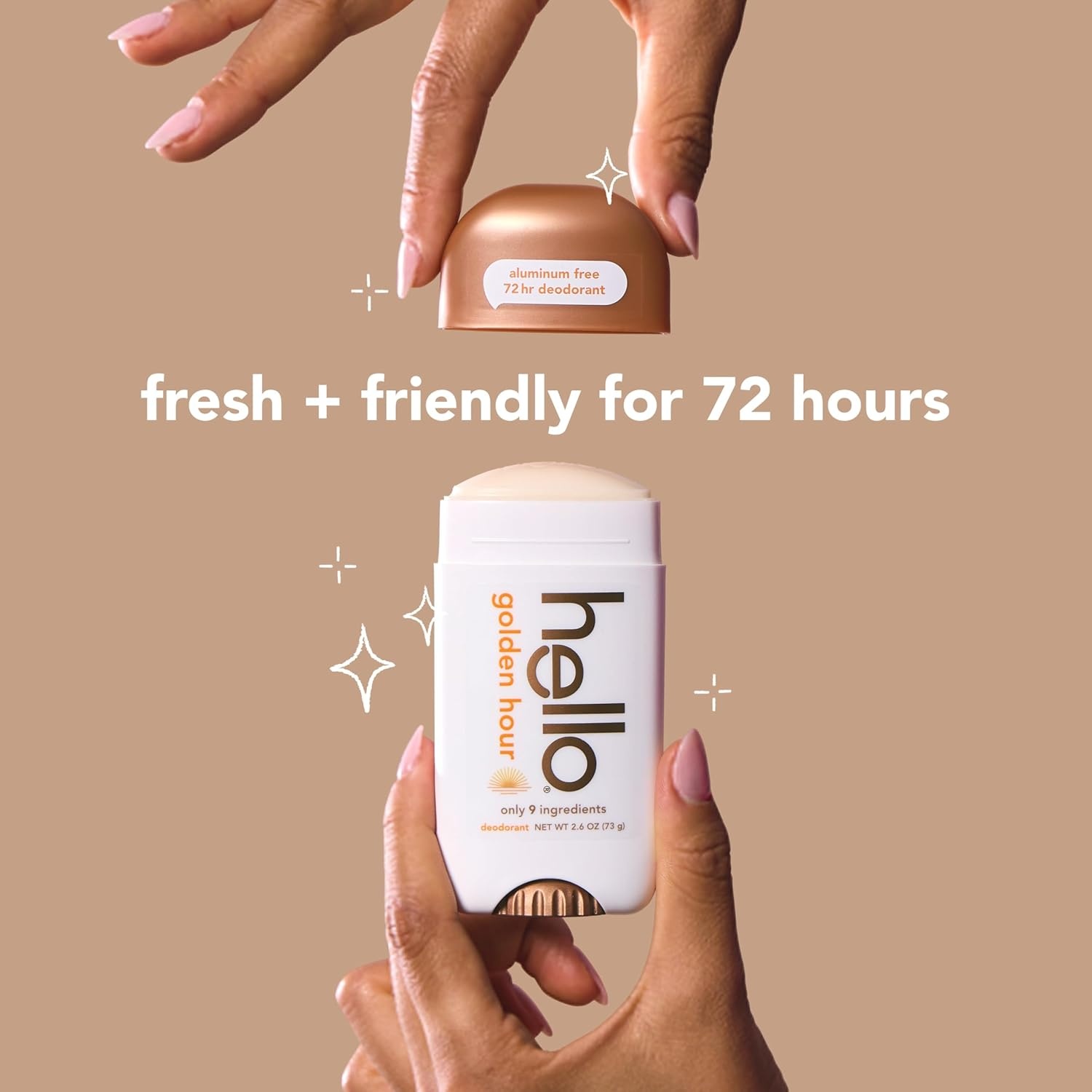 imagehello Unicorn Aluminum Free Deodorant for Women Girls Safe for Kids Dermatologically tested Natural Fragrance 2 PackGolden Hour
