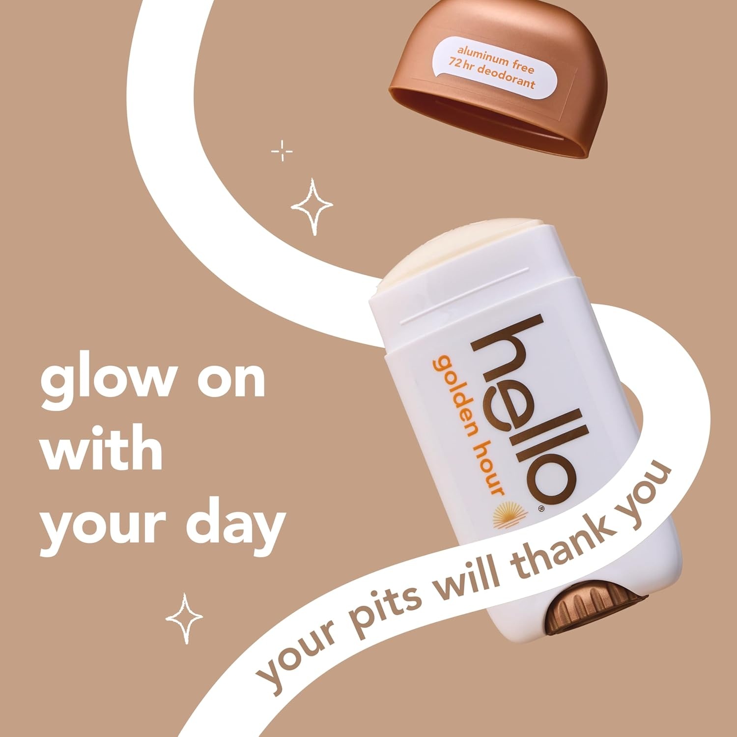 imagehello Unicorn Aluminum Free Deodorant for Women Girls Safe for Kids Dermatologically tested Natural Fragrance 2 PackGolden Hour