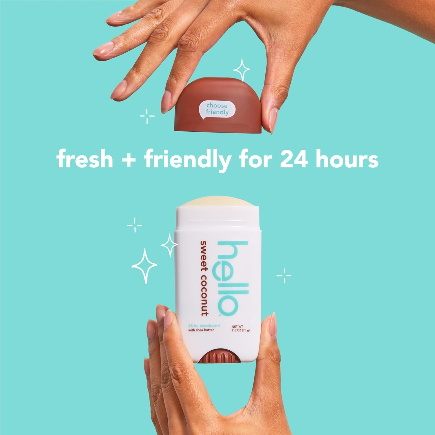 imagehello Unicorn Aluminum Free Deodorant for Women Girls Safe for Kids Dermatologically tested Natural Fragrance 2 PackSweet Coconut