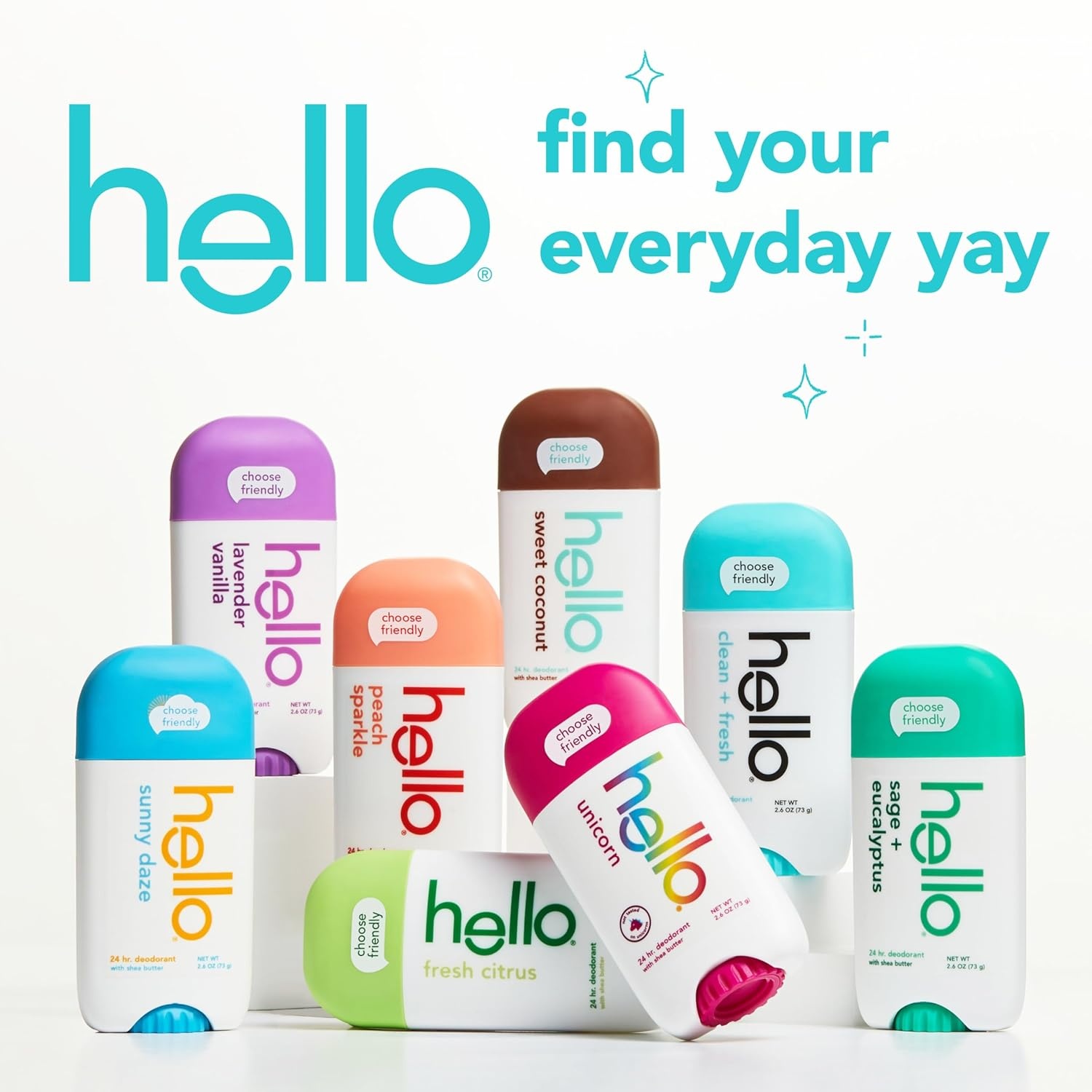 imagehello Unicorn Aluminum Free Deodorant for Women Girls Safe for Kids Dermatologically tested Natural Fragrance 2 PackVariety Pack