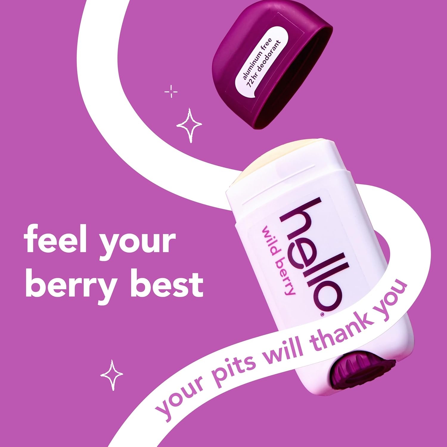 imagehello Unicorn Aluminum Free Deodorant for Women Girls Safe for Kids Dermatologically tested Natural Fragrance 2 PackWild Berry