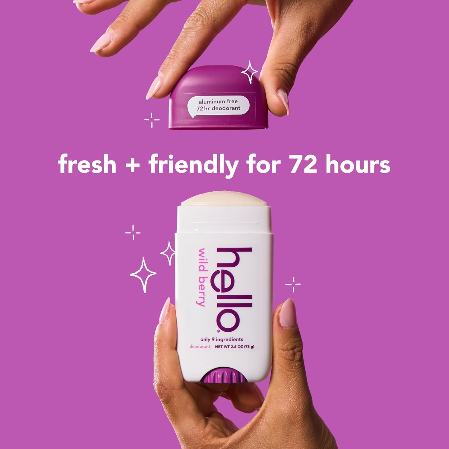 imagehello Unicorn Aluminum Free Deodorant for Women Girls Safe for Kids Dermatologically tested Natural Fragrance 2 PackWild Berry