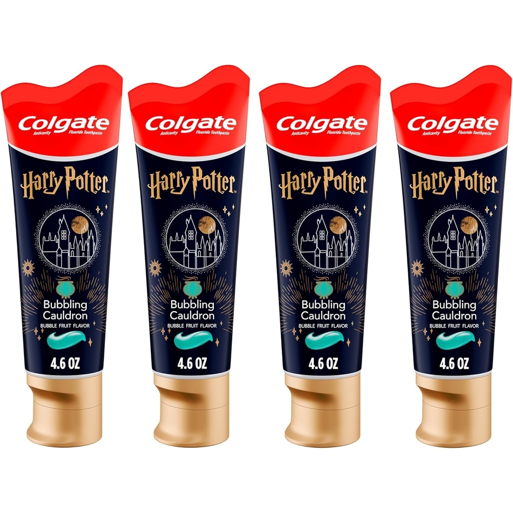 imageColgate Kids Bluey Toothpaste with Fluoride for Cavity Protection Ages 2 ADA Accepted Sugar Free and Gluten Free Bubble Fruit Flavor 4 Pack 46 Oz TubesHarry Potter