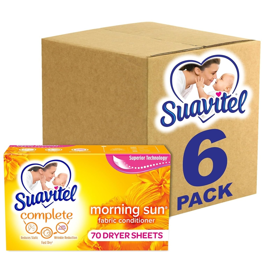 imageSuavitel Fast Dry Fabric Conditioner Sheets Magical Morning Sun 70 Count