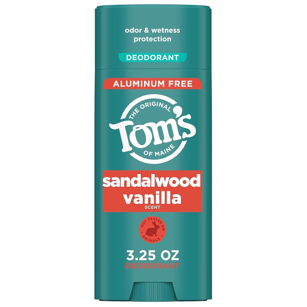 imageToms of Maine Mountain Spring Natural Deodorant for Men and Women Aluminum Free No Artificial Fragrances Dyes or Preservatives Baking Soda Free 48Hour Odor Protection 325 ozSandalwood Vanilla