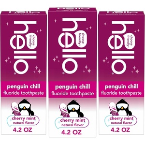 Hello Kids Fluoride Toothpaste Variety Pack, Includes a Strawberry Toothpaste, Unicorn Bubble Gum Toothpaste, and Blue Raspberry Toothpaste, Safe for Ages 2 and Up, 3 Pack, 4.2 Oz Each(Cherry Mint)
