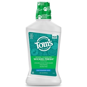 Tom’s of Maine Natural Wicked Fresh! Alcohol-Free Mouthwash, Cool Mountain Mint, 16 oz. (Packaging May Vary)(Cool Mountain Mint)