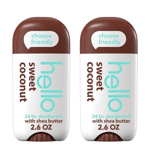 hello Unicorn Aluminum Free Deodorant for Women, Girls, Safe for Kids, Dermatologically tested, Natural Fragrance, 2 Pack(Sweet Coconut)