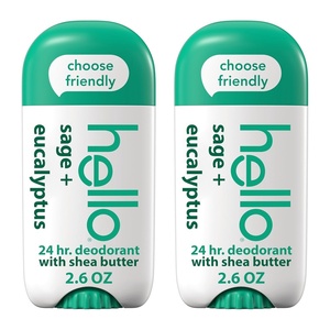 hello Unicorn Aluminum Free Deodorant for Women, Girls, Safe for Kids, Dermatologically tested, Natural Fragrance, 2 Pack(White Sage + Eucalyptus)