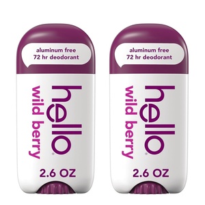 hello Unicorn Aluminum Free Deodorant for Women, Girls, Safe for Kids, Dermatologically tested, Natural Fragrance, 2 Pack(Wild Berry)