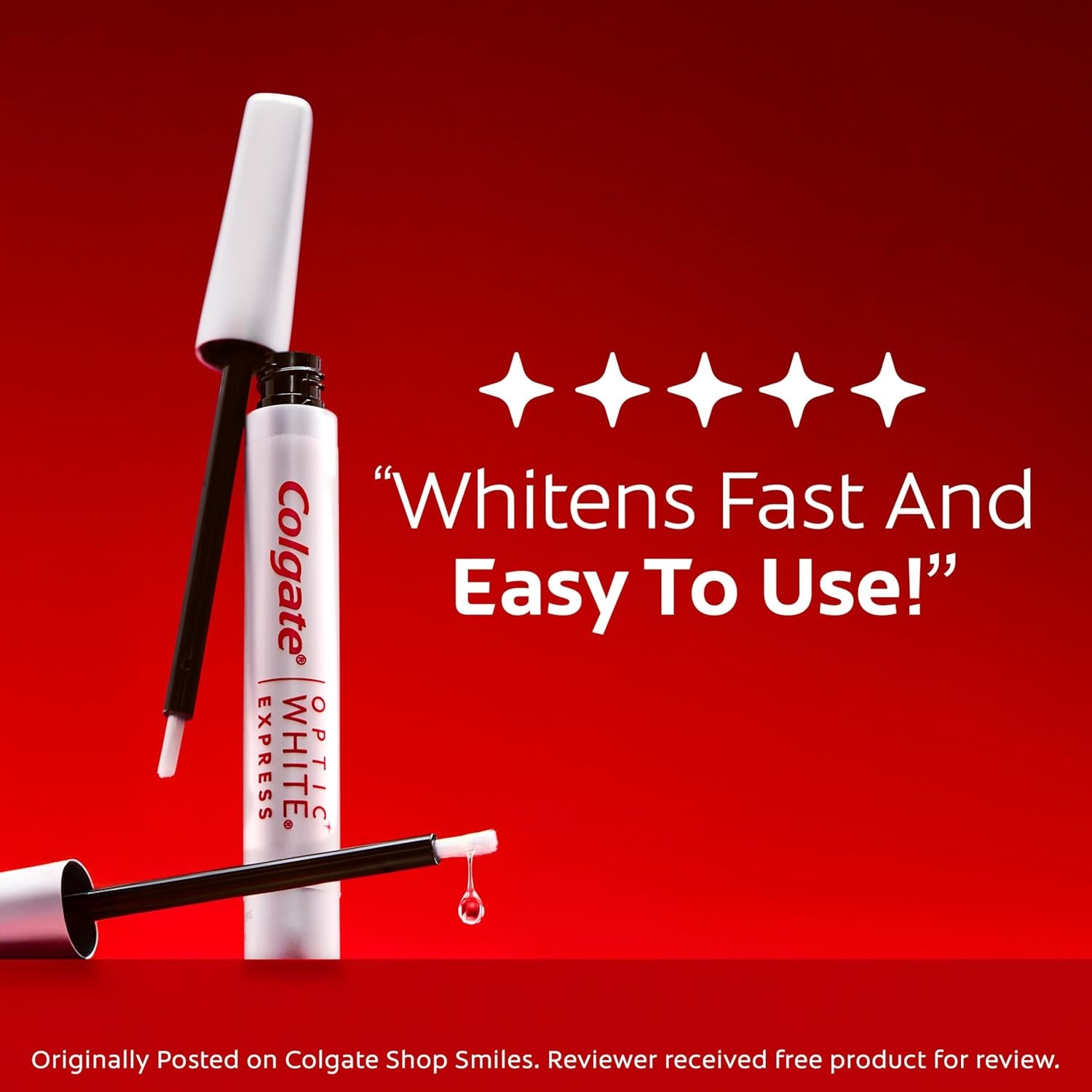 imageColgate Optic White Express Teeth Whitening Pen Teeth Stain Remover for Whiter Teeth in 1 Day Enamel Safe Designed for No Tooth Sensitivity 008 OZ