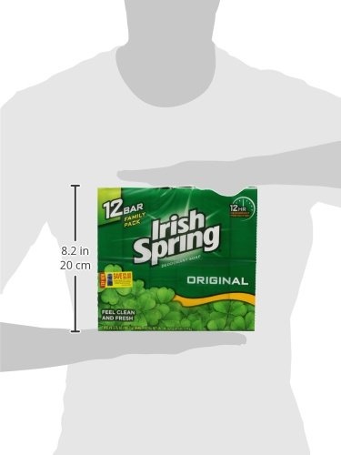 imageIrish Spring Bar Soap for Men Original Clean Smell Fresh and Clean for 12 Hours Men Soap Bars for Washing Hands and Body Mild for Skin Recyclable Carton 37 Ounce 3 Count Pack of 8Original
