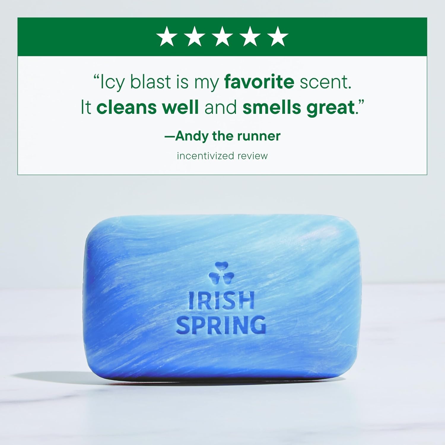 imageIrish Spring Bar Soap for Men Original Clean Smell Fresh and Clean for 12 Hours Men Soap Bars for Washing Hands and Body Mild for Skin Recyclable Carton 37 Ounce 3 Count Pack of 8Icy Blast