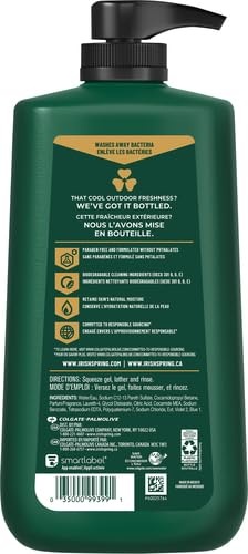 imageIrish Spring Mens Body Wash Moisture Blast Body Wash for Men Feel Fresh All Day 30 Oz Pump BottleMoisture Blast