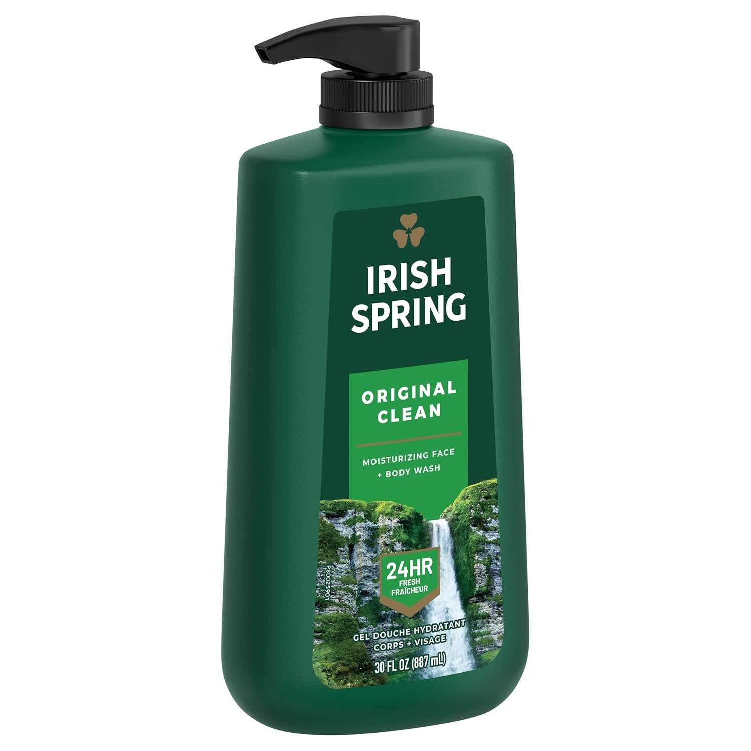 imageIrish Spring Mens Body Wash Moisture Blast Body Wash for Men Feel Fresh All Day 30 Oz Pump BottleOriginal Clean