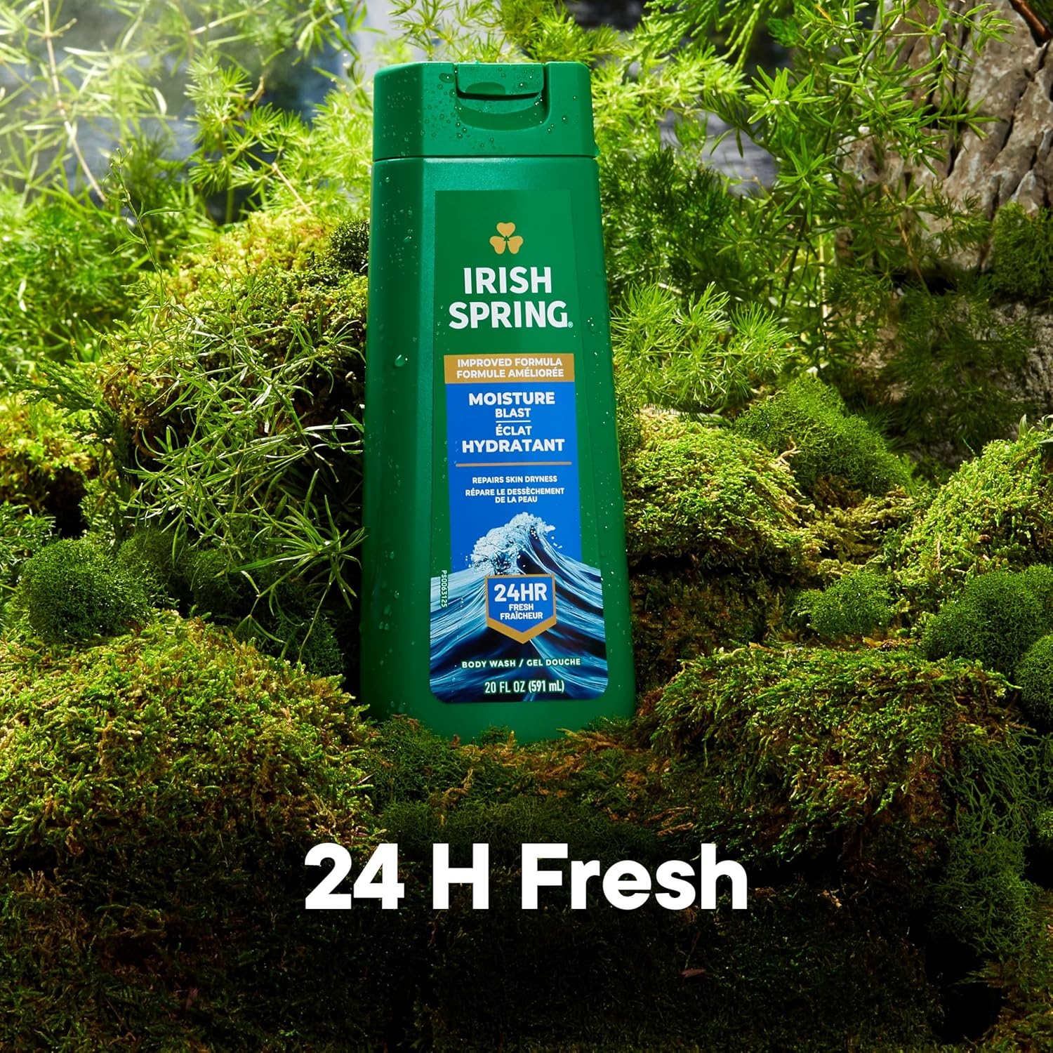 imageIrish Spring Original Moisturizing Body Wash for Men 24Hour Fresh Face and Body Wash Mens Body Wash Biodegradable Ingredients Paraben Free Cool Fresh Scent 20 fl oz Bottle 2 PackMoisture Blast