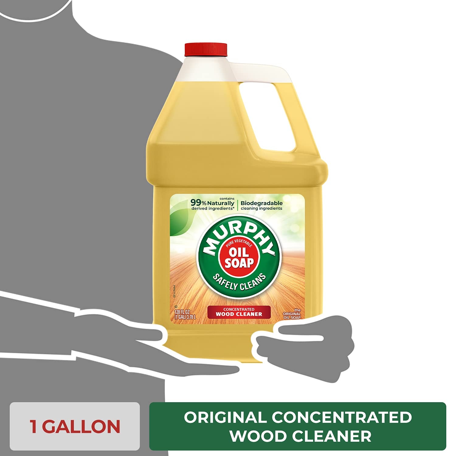 imageMurphy Oil Soap Concentrated Formula Wood Cleaner NoRinse Floor Cleaner Citronella Oil Scent 32 fl oz Bottle 3 Pack128 Fl Oz Pack of 1