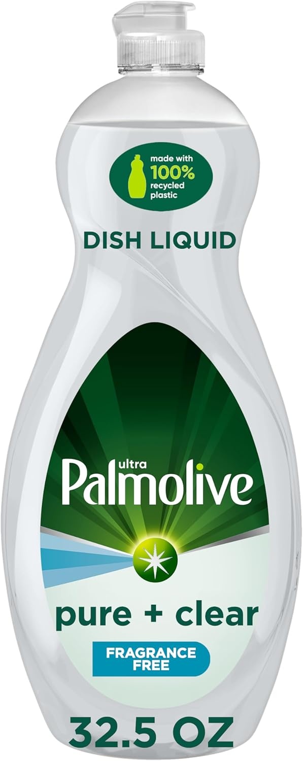 imagePalmolive Ultra Dishwashing Liquid Dish Soap Pure Clear Fragrance Free 325 Fluid Ounce Packaging may varyPure Clear Unscented