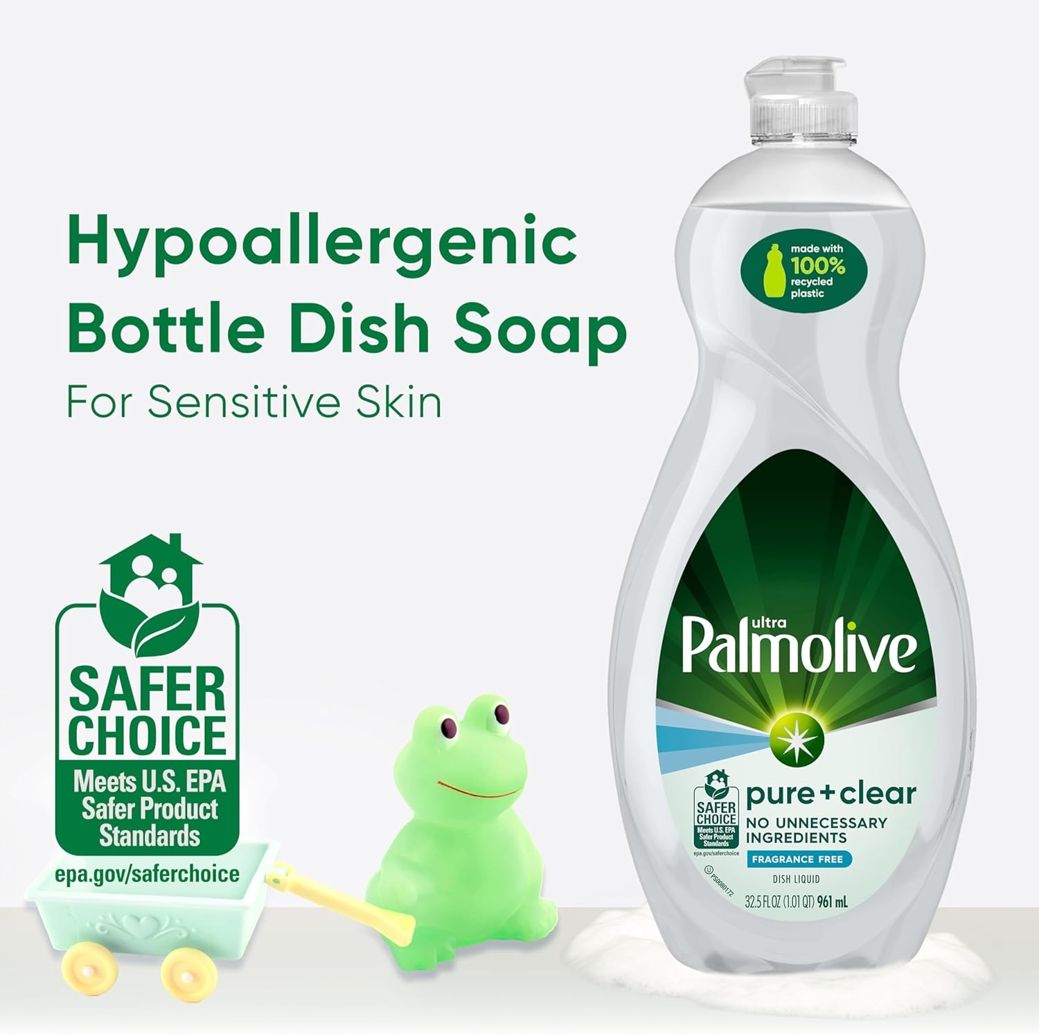 imagePalmolive Ultra Dishwashing Liquid Dish Soap Pure Clear Fragrance Free 325 Fluid Ounce Packaging may varyPure Clear Unscented