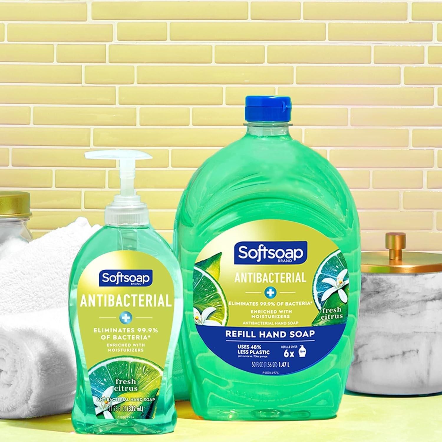 imageSoftsoap Antibacterial Liquid Hand Soap Fresh Citrus Scent Hand Soap 1125 Ounce 6 Pack1125 Fl Oz Pack of 12