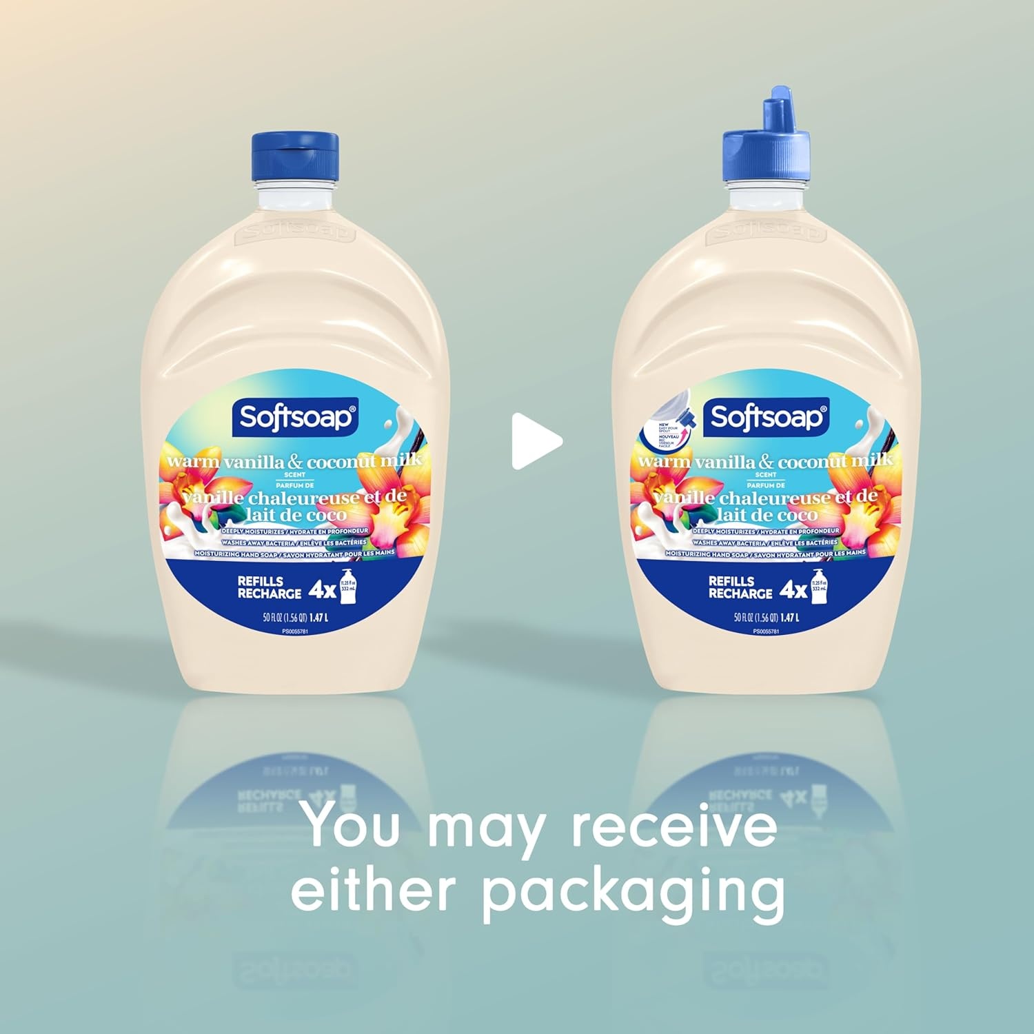 imageSoftsoap Moisturizing Liquid Hand Soap Warm Vanilla and Coconut Milk 50 oz Refill50 Fl Oz Pack of 1