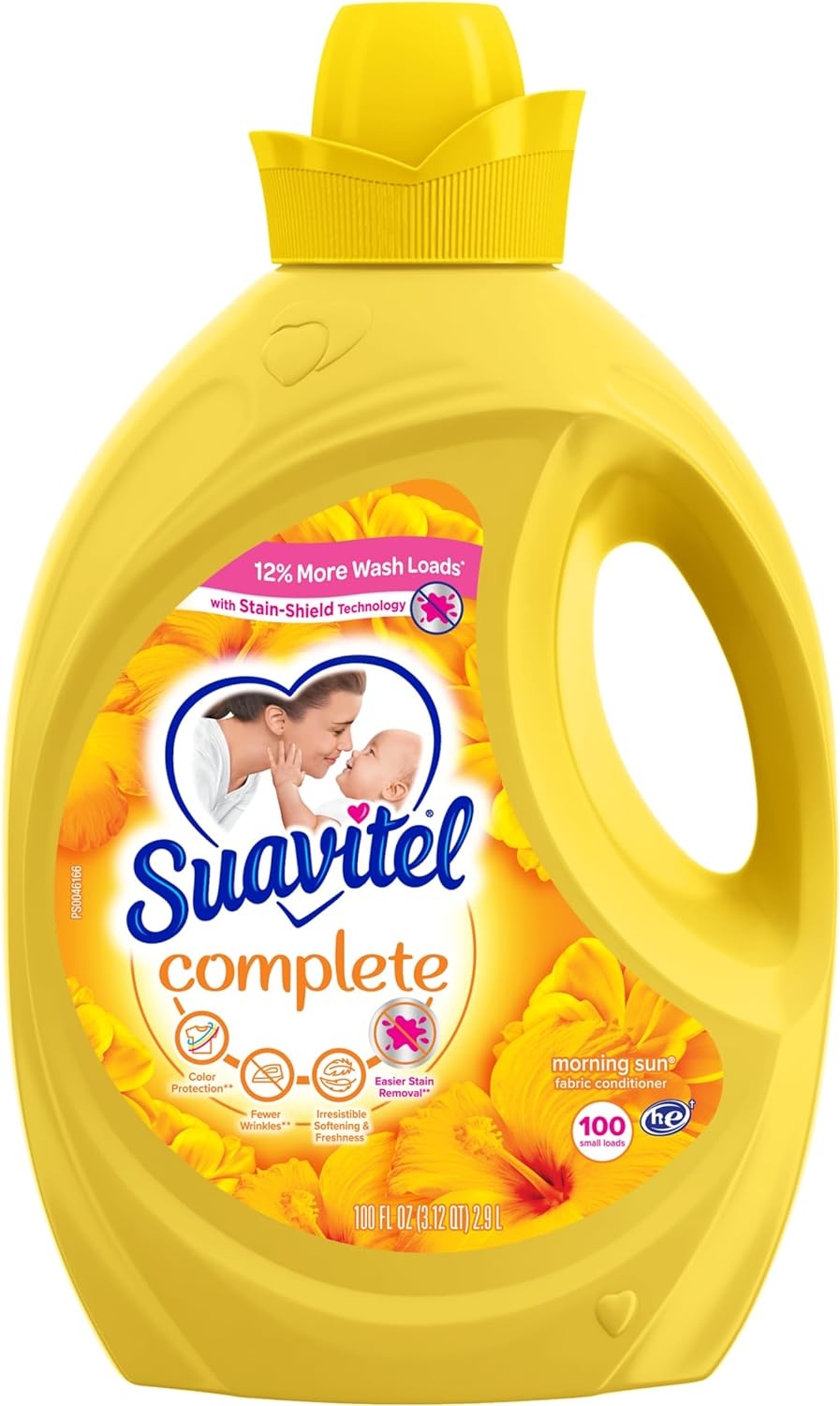 imageSuavitel Complete Liquid Fabric Softener Fabric Conditioner HE Compatible 100 Small Loads Field Flowers Scent 100 fl oz BottleMorning Sun Complete
