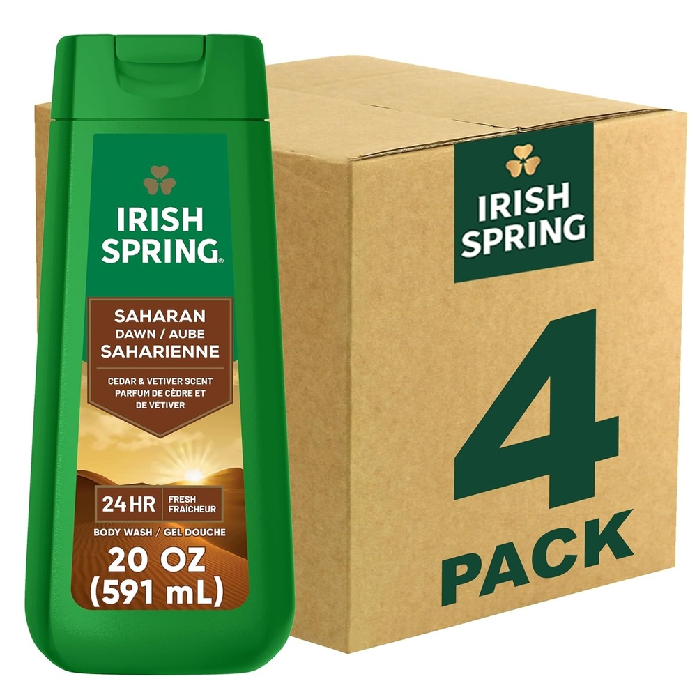 imageIrish Spring Original Moisturizing Body Wash for Men 24Hour Fresh Face and Body Wash Mens Body Wash Biodegradable Ingredients Paraben Free Cool Fresh Scent 20 fl oz Bottle 2 PackSaharan Dawn
