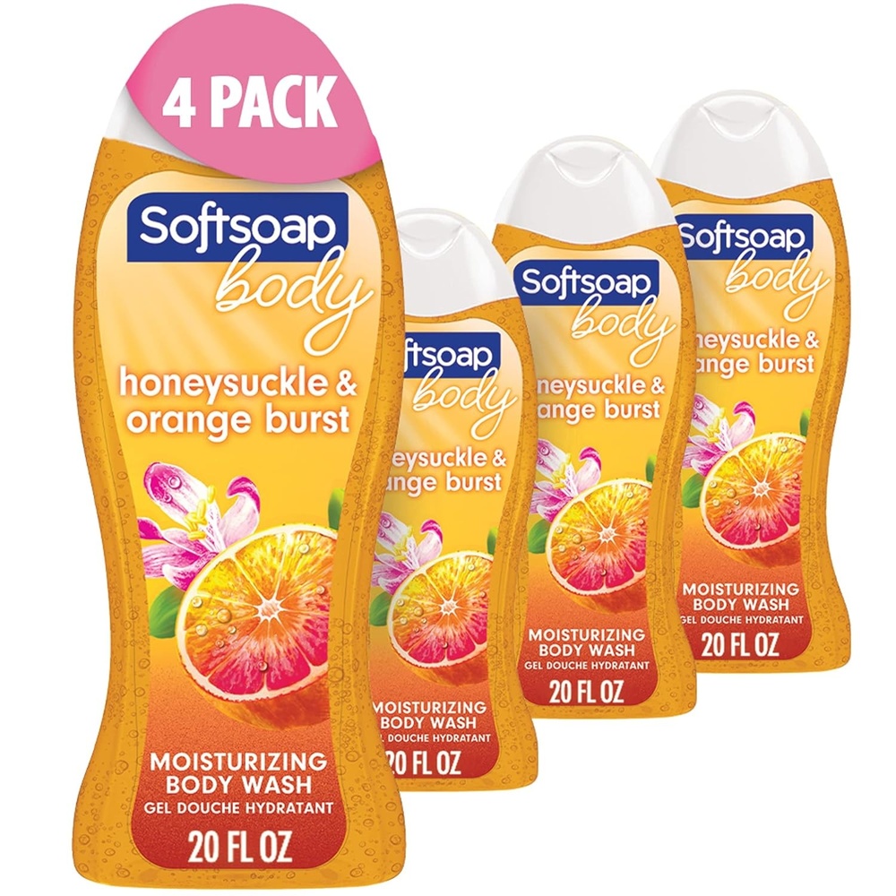 imageSoftsoap Body Wash Pomegranate amp Mango Spritz Body Wash 20 Fl Oz Pack of 4Sweet Honeysuckle  Orange