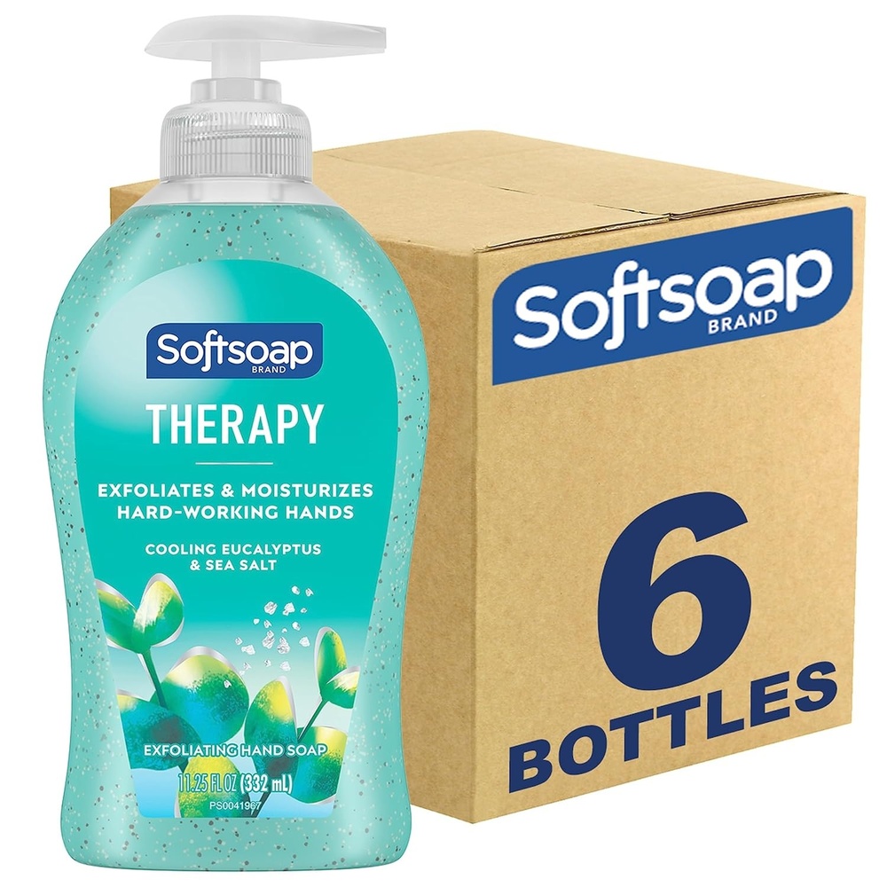 imageSoftsoap Warm Vanilla amp Coconut Milk Scent Liquid Hand Soap Moisturizing Liquid Hand Soap 1125 Ounce 6 PackEucalyptus Sea Salt