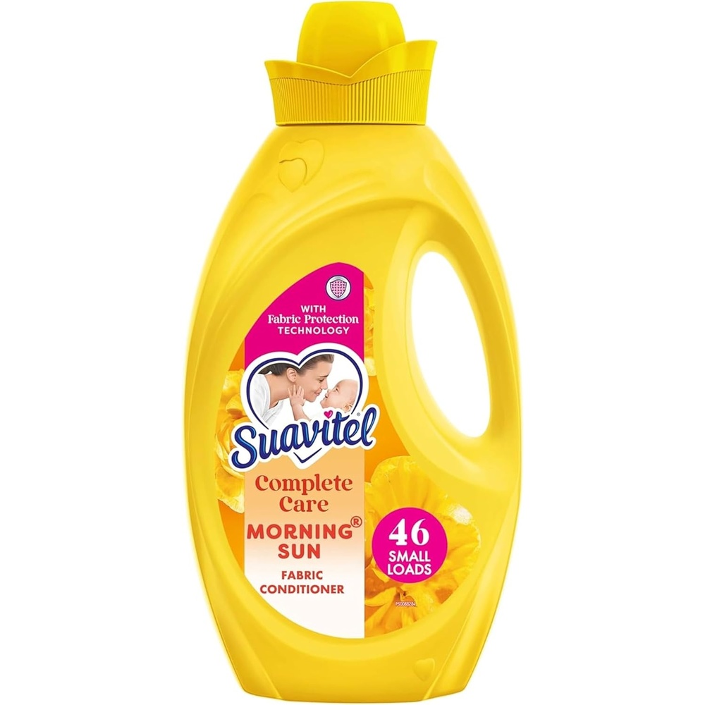 imageSuavitel Complete Liquid Fabric Softener Fabric Conditioner HE Compatible 100 Small Loads Field Flowers Scent 100 fl oz BottleMorning Sun Complete