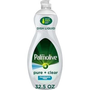 Palmolive Ultra Dishwashing Liquid Dish Soap, Pure + Clear Fragrance Free – 32.5 Fluid Ounce (Packaging may vary)(Pure + Clear Unscented)