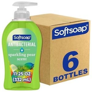 Softsoap Antibacterial Liquid Hand Soap, Crisp Clean Scent, 11.25 Ounce, 6 Pack(Sparkling Pear)
