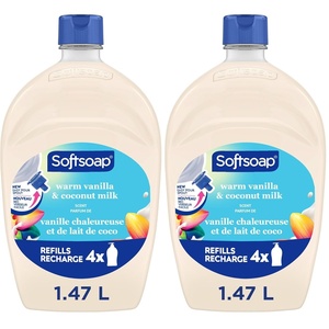 Softsoap Moisturizing Liquid Hand Soap, Warm Vanilla and Coconut Milk, 50 oz Refill(50 Fl Oz (Pack of 2))