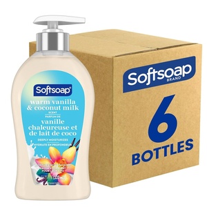 Softsoap Warm Vanilla & Coconut Milk Scent Liquid Hand Soap, Moisturizing Liquid Hand Soap, 11.25 Ounce, 6 Pack(Vanilla & Coconut Milk)