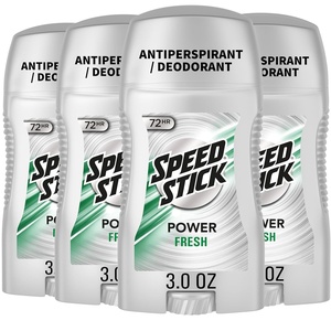 Speed Stick Men’s Deodorant, Regular, 3 Ounce, 4 Pack(3 Ounce (Pack of 4))