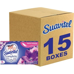 Suavitel Complete Fabric Softener Dryer Sheets, Field Flowers, 185 ct, 4 pack(1 Count (Pack of 15))